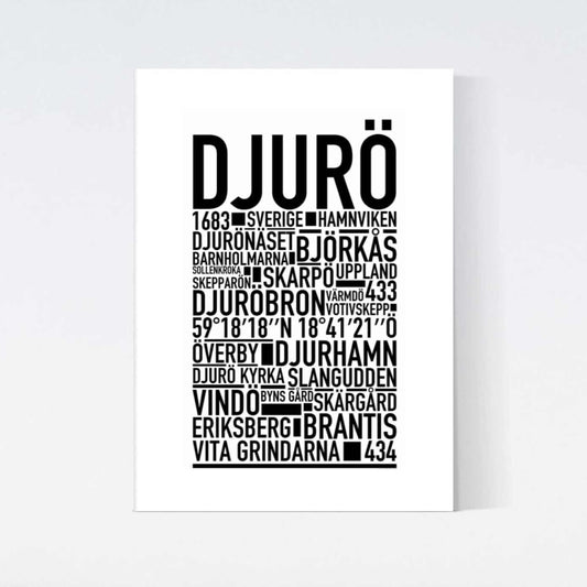 Djurö Text Poster