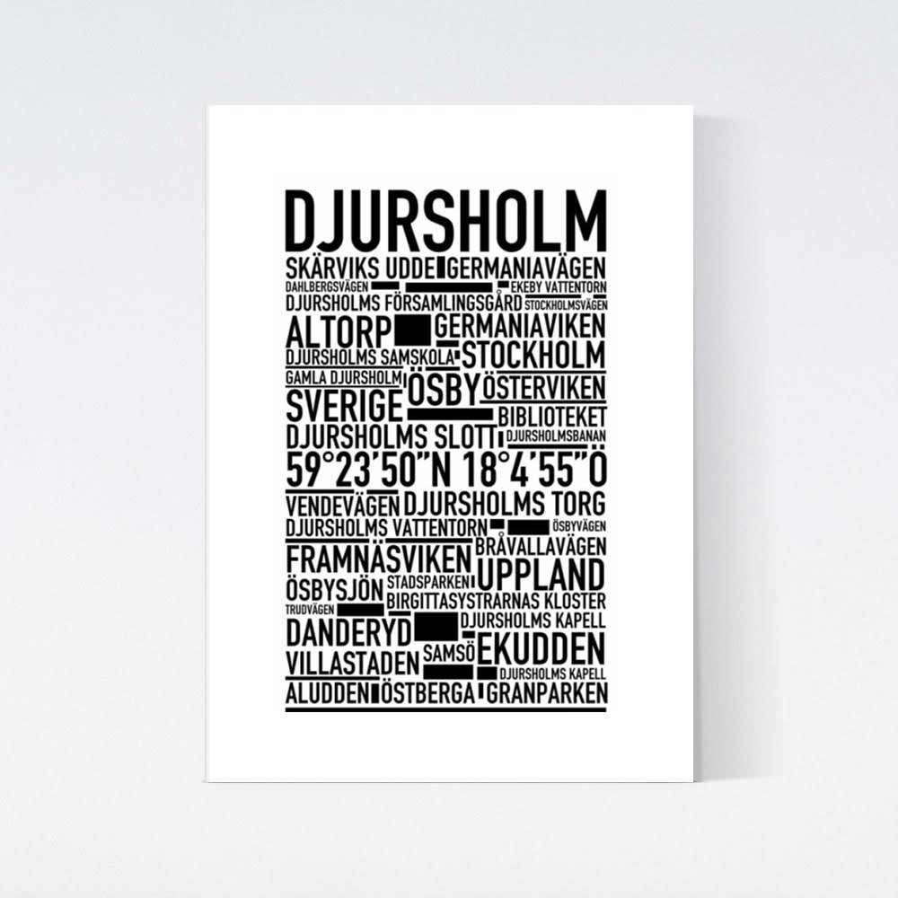 Djursholm Text Poster