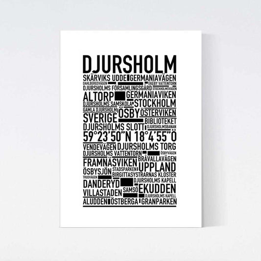 Djursholm Text Poster