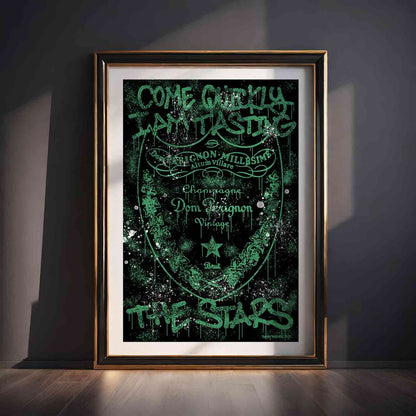 Dom Perignon Graffiti Green Poster