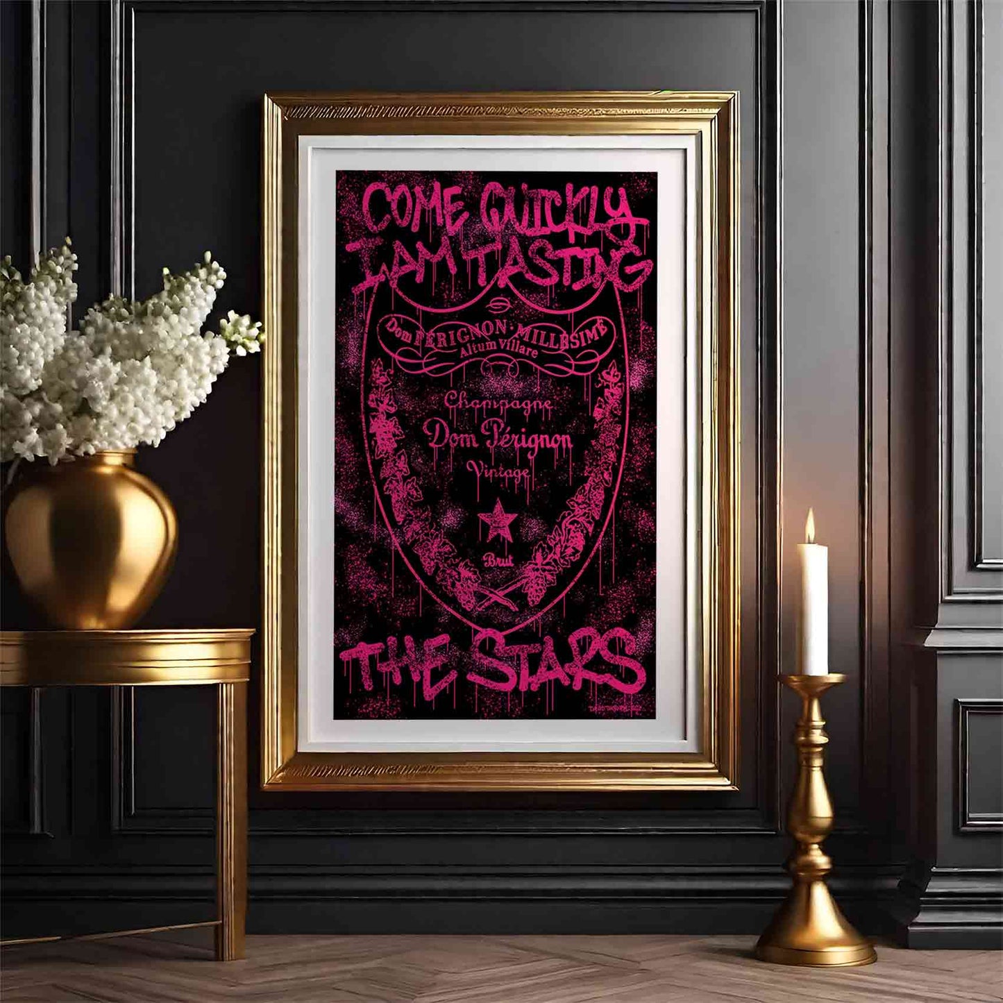 Dom Perignon Graffiti Pink Poster