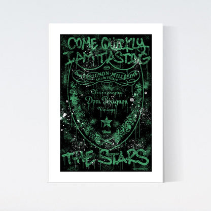 Dom Perignon Graffiti Green Poster