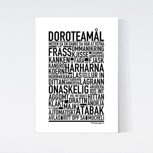 Doroteamål Dialekt Text Poster