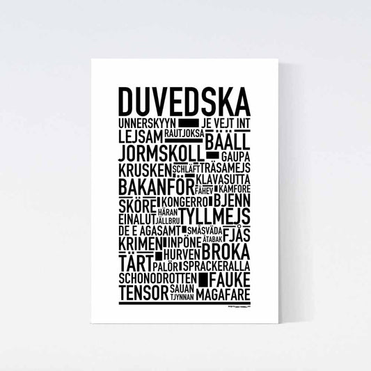 Duvedska Dialekt Text Poster