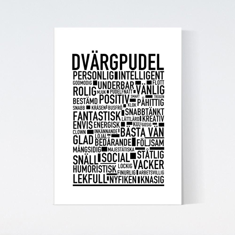 Dvärgpudel Text Poster
