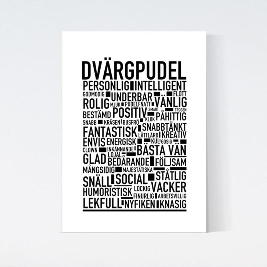 Dvärgpudel Text Poster