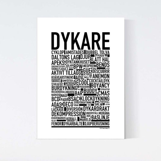 Dykare Text Poster