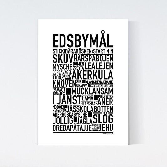 Edsbymål Dialekt Text Poster