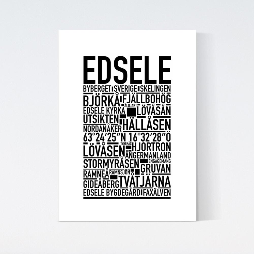 Edsele Text Poster