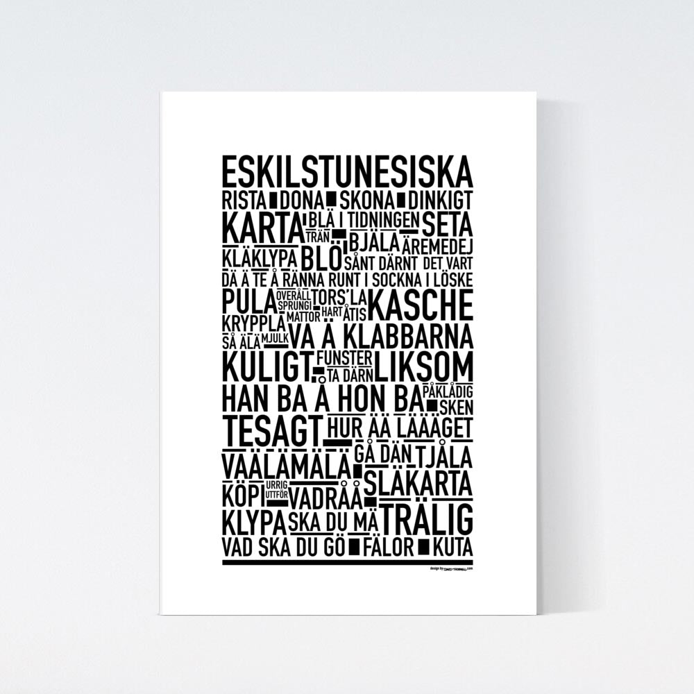 Eskiltunesiska Dialekt Text Poster