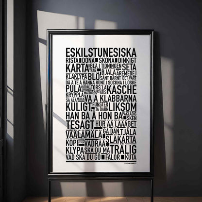 Eskiltunesiska Dialekt Text Poster