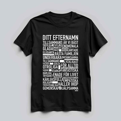 Valfritt Efternamn Text T-shirt