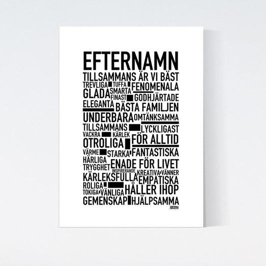 Valfritt Efternamn Text Poster