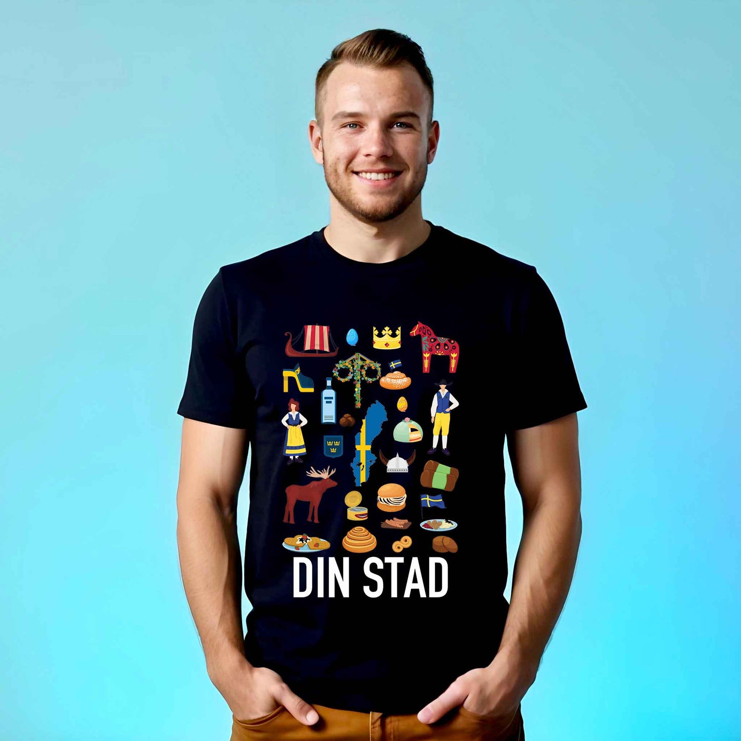 Din Stad Svenska Klassiker T-shirt