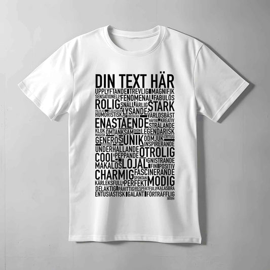 Valfritt Namn Text T-shirt