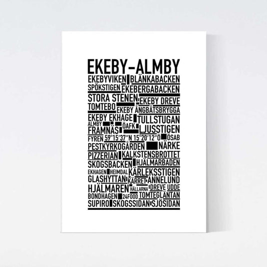 Ekeby-Almby Text Poster