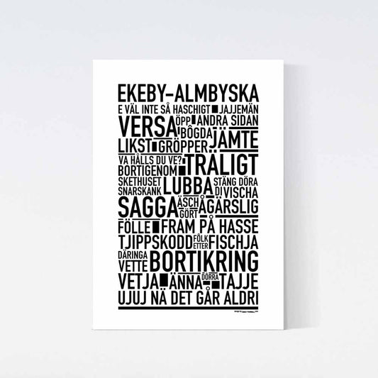 Ekeby-Almbyska Dialekt Text Poster