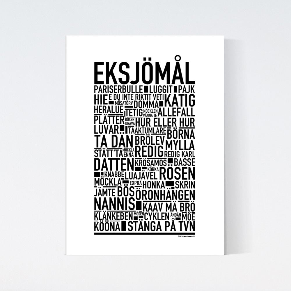 Eksjömål Dialekt Text Poster