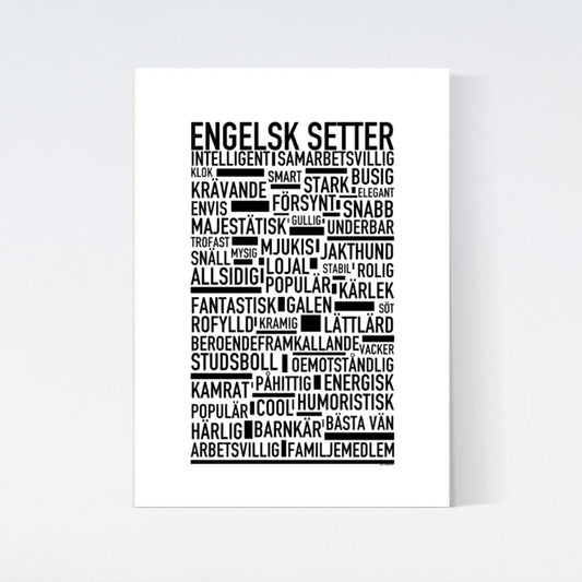 Engelsk Setter Text Poster