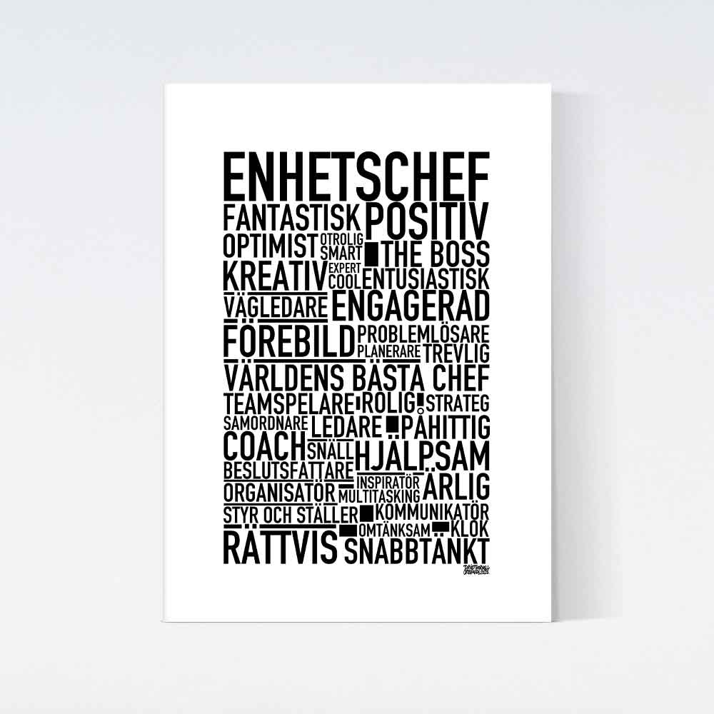 Enhetschef Text Poster