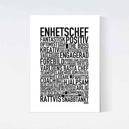 Enhetschef Text Poster