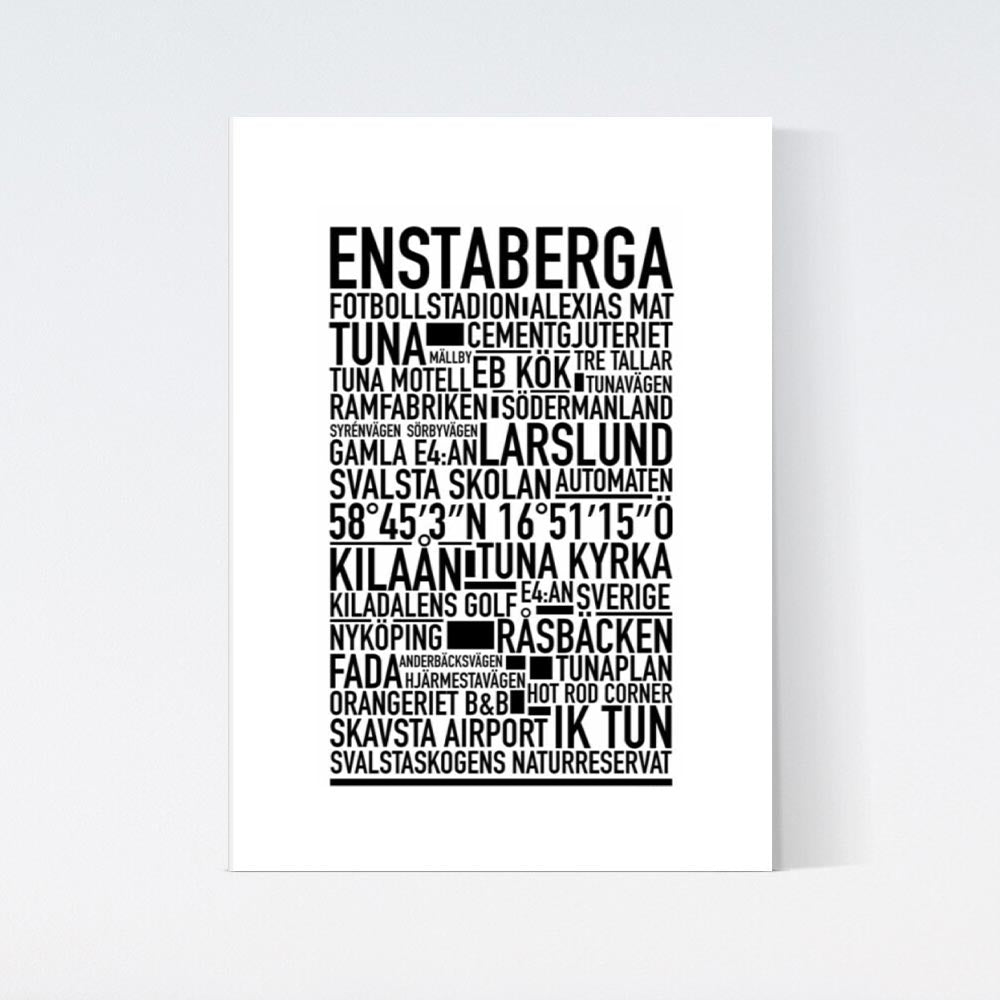 Enstaberga Text Poster
