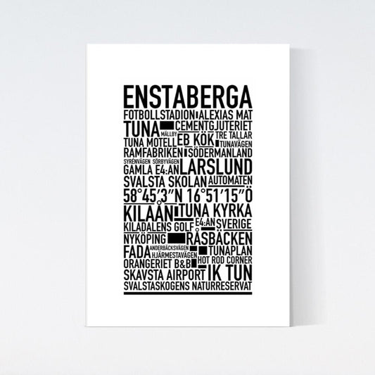 Enstaberga Text Poster