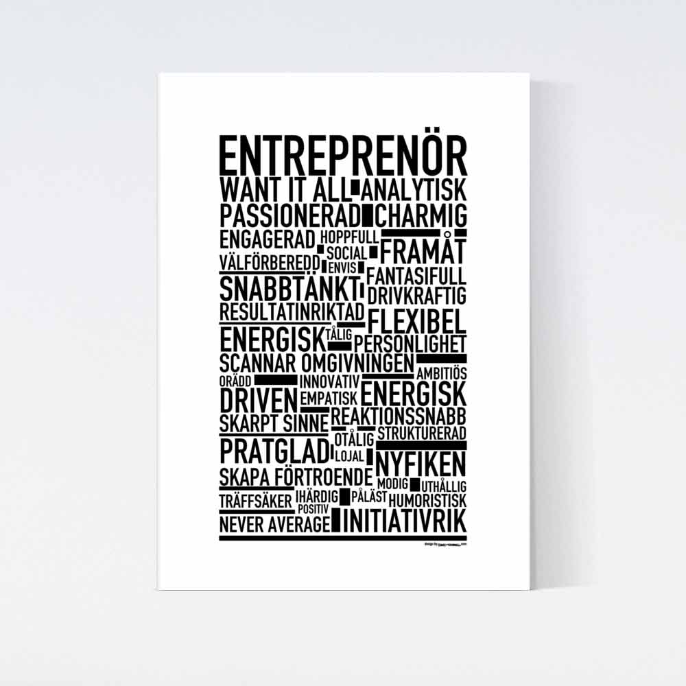 Entreprenör Text Poster