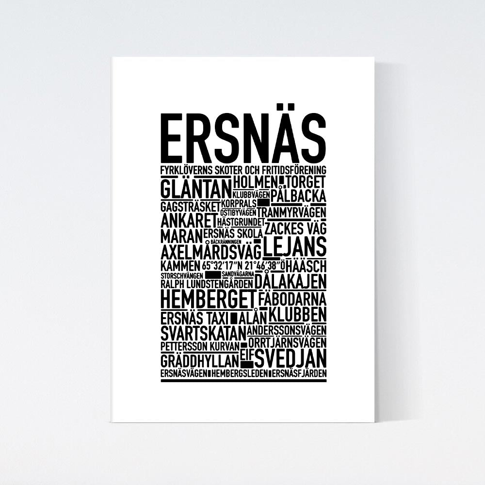Ersnäs Text Poster