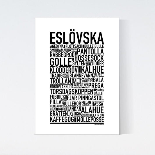 Eslövska Dialekt Text Poster