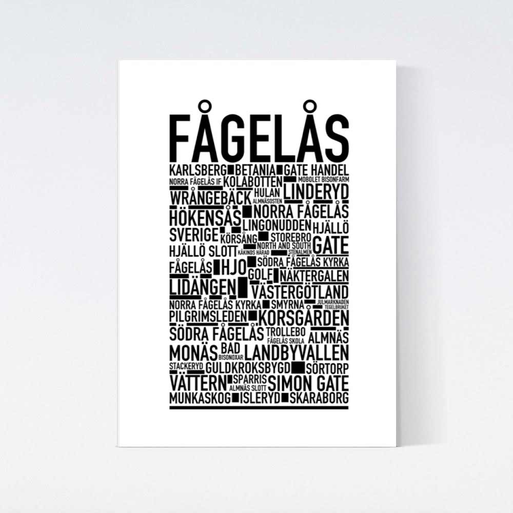 Fågelås Text Poster