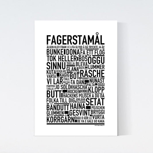 Fagerstamål Dialekt Text Poster