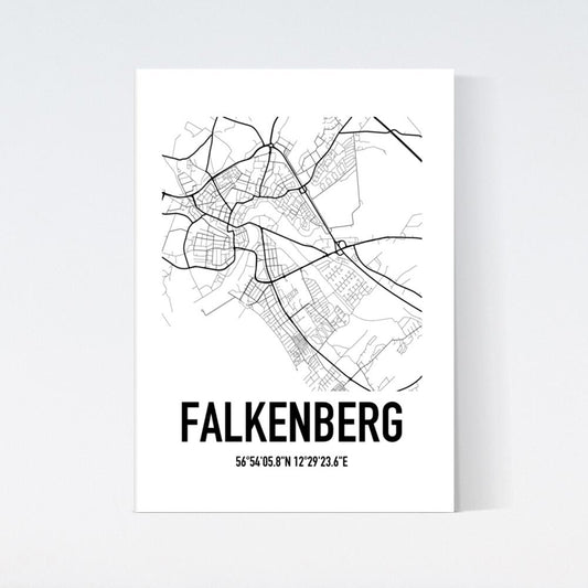 Falkenberg Karta Poster