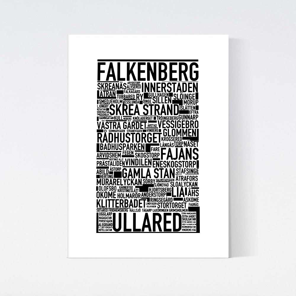 Falkenberg Text Poster