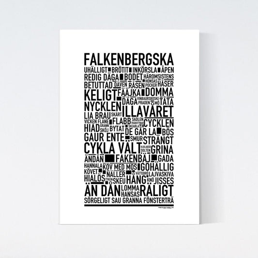 Falkenbergska Dialekt Text Poster