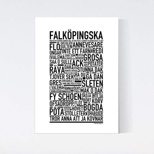 Falköpingska Dialekt Text Poster