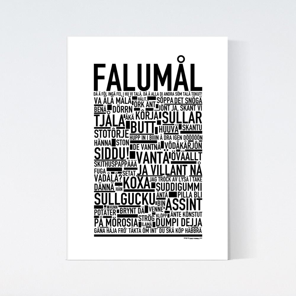 Falumål Dialekt Text Poster