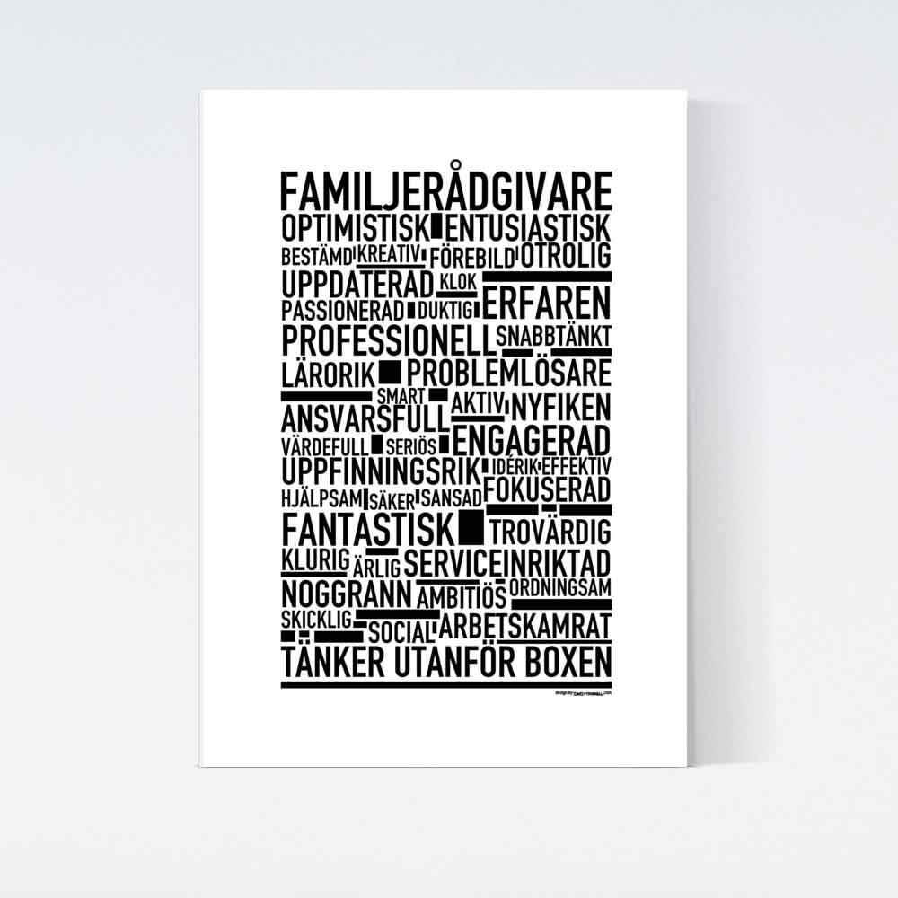 Familjerådgivare Text Poster