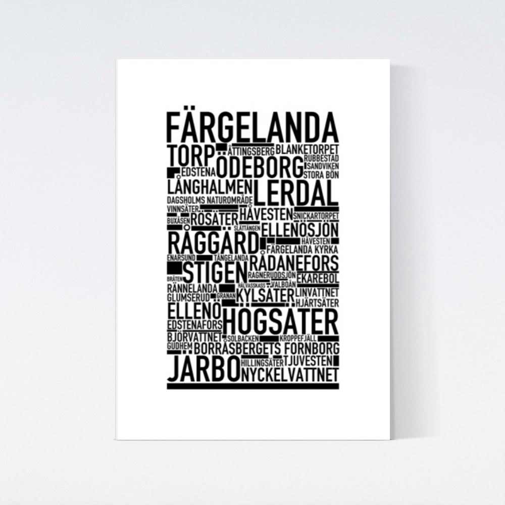 Färgelanda Text Poster