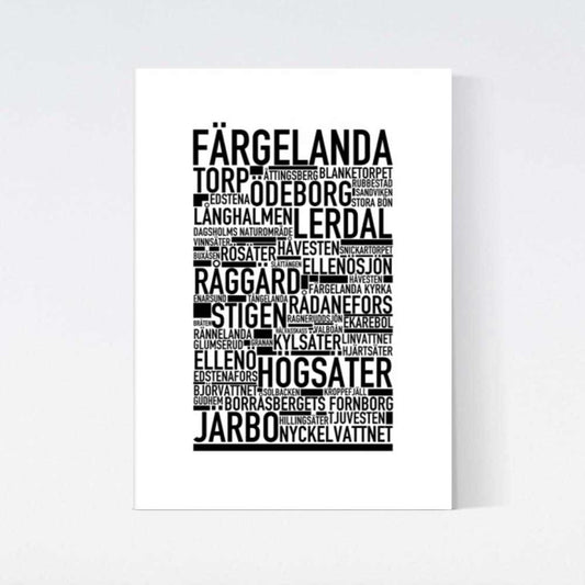Färgelanda Text Poster