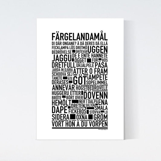 Färgelandamål Dialekt Text Poster