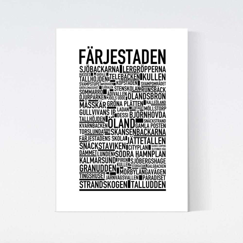 Färjestaden Text Poster