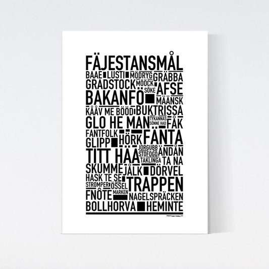 Fäjestansmål Dialekt Text Poster