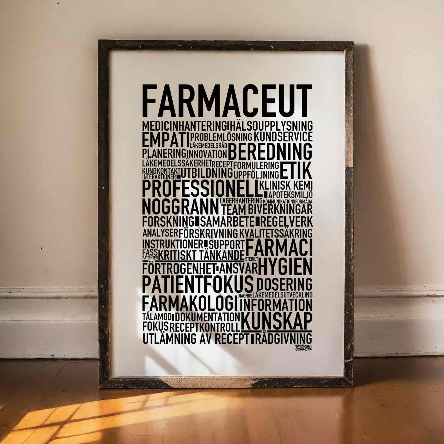 Farmaceut Text Poster