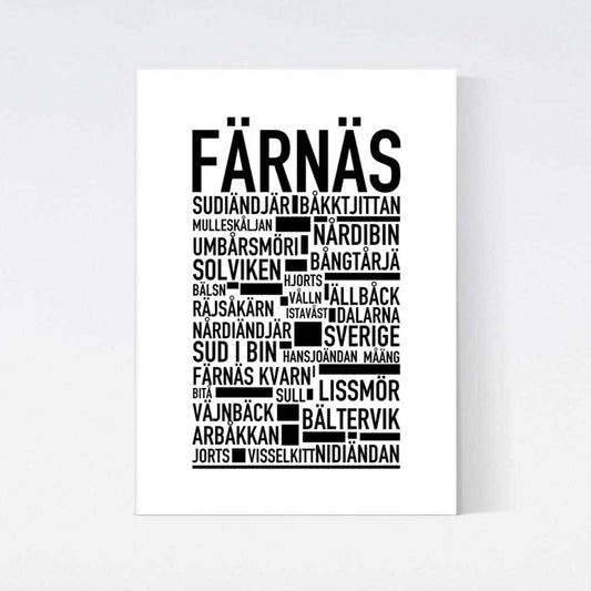 Färnäs Text Poster