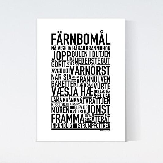 Färnbomål Dialekt Text Poster