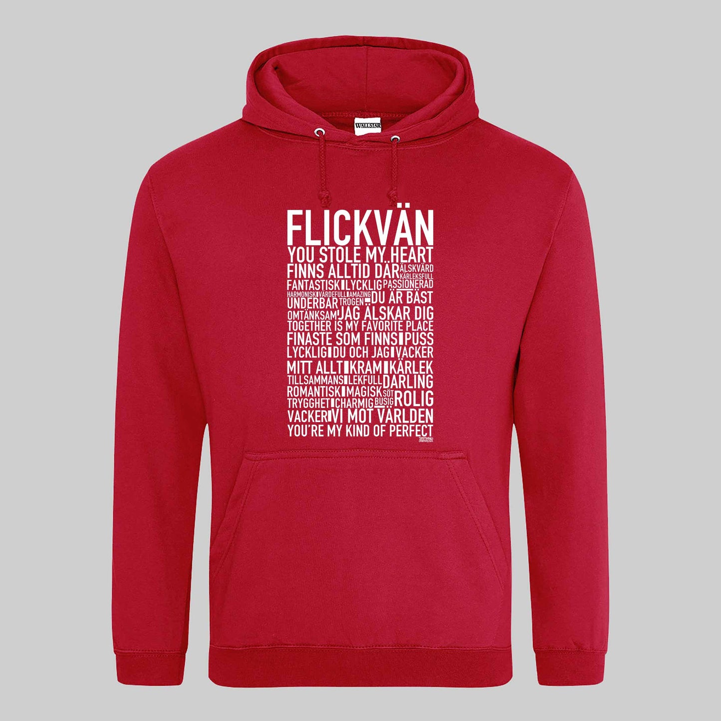 Flickvän Text Hoodie