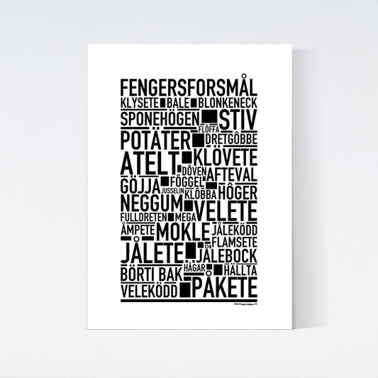 Fengersforsmål Dialekt Text Poster