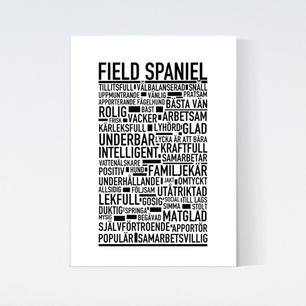 Field Spaniel Text Poster