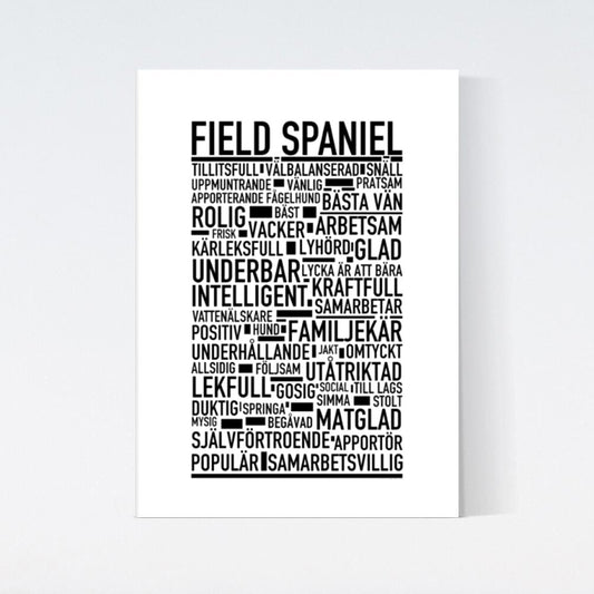 Field Spaniel Text Poster